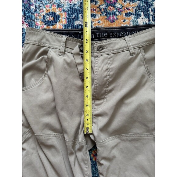 prAna Stretch Zion Pants Size Medx30L Khaki Nylon Pockets‎ Roll Up Leg Hiking - Picture 8 of 10